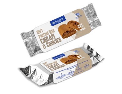 Real Greek Soft Protein Bar Cream & Cookies 22%, Μπάρα Πρωτεΐνής - Γεύση Cream & Cookies 50g